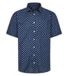 Stars Cotton Short Sleeve Shirt Midnight Blue